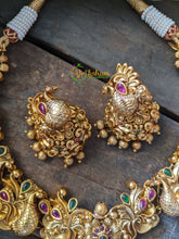 Floral Style Peacock Gold Look alike Neckpiece-G413